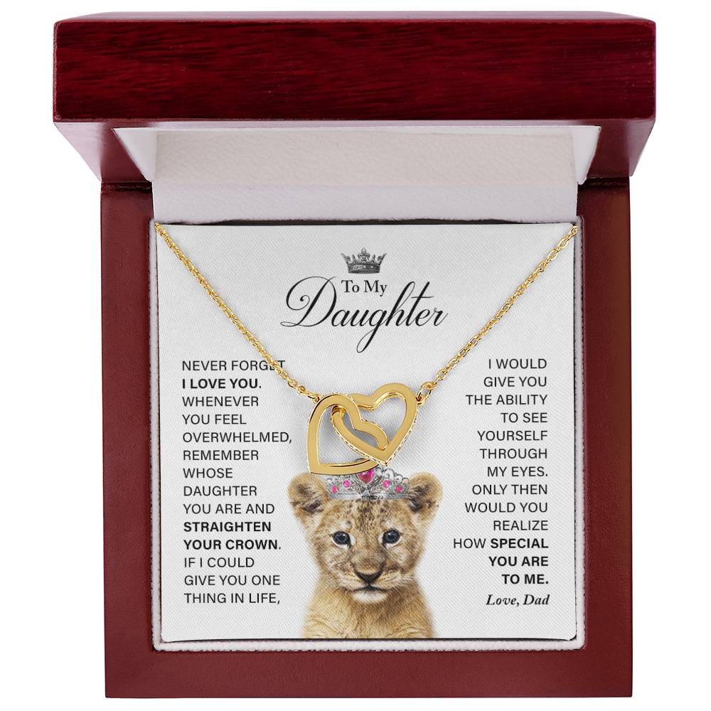 Daughter - How Special You Are To Me- Necklace Interlocking Hearts Necklace