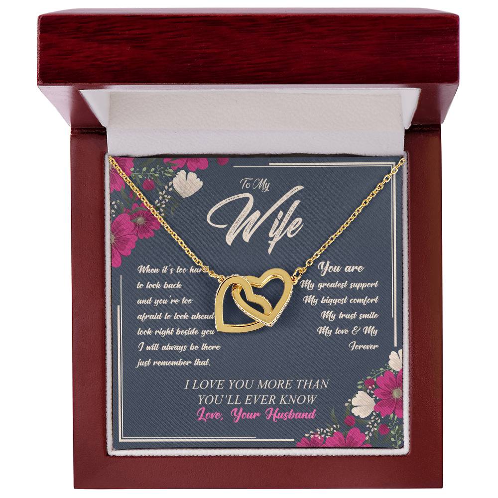 Love Your Husband-My Love & My Forever Onterlocked Hearts Interlocking Hearts Necklace
