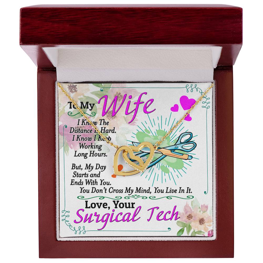 Surgical Tech'S Wife - Interlocking Heart Necklace Interlocking Hearts Necklace