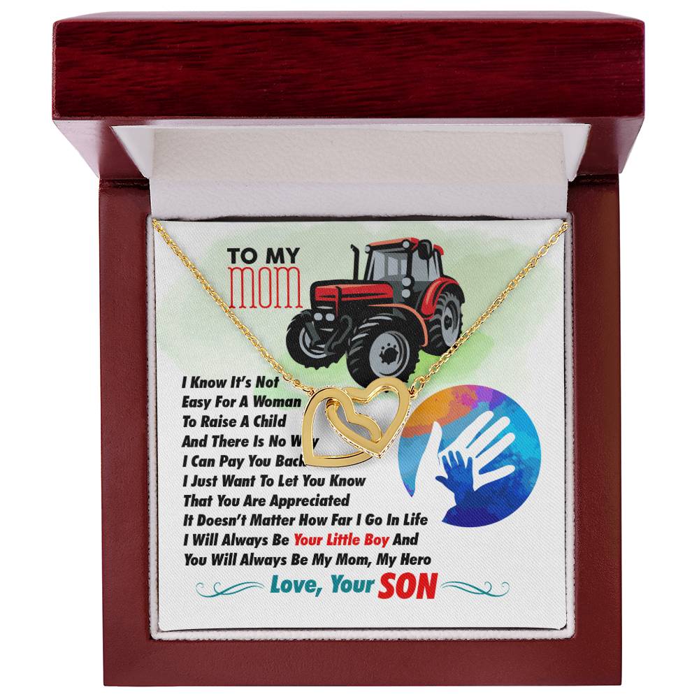 Farmer'S Mom - Interlocking Heart Necklace Interlocking Hearts Necklace