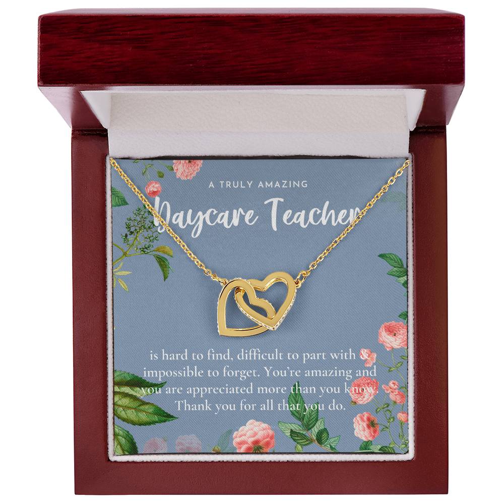 Daycare Teacher Gift For Daycare Provider Gifts Daycare Thank You Gifts Preschool Teacher Gift Thank You Gift Daycare Interlocking Hearts Necklace