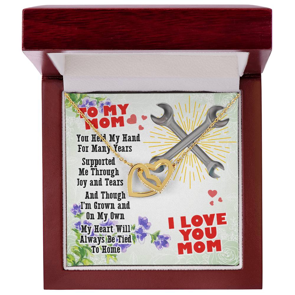 Mechanic'S Mom- Interlocking Heart Necklace Interlocking Hearts Necklace