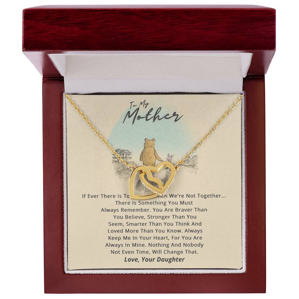 To My Mother - The Ever Tomorrow Necklace Gift Interlocking Hearts Necklace