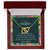 To My Daughter No One Can Replace You Necklace. Embellished With Cubic Zirconia Stones. Interlocking Hearts Necklace