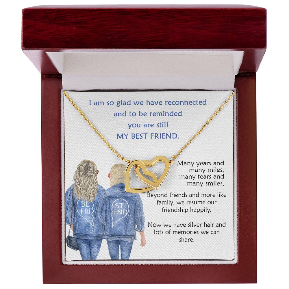 My Best Friend Interlocking Hearts Necklace Bff