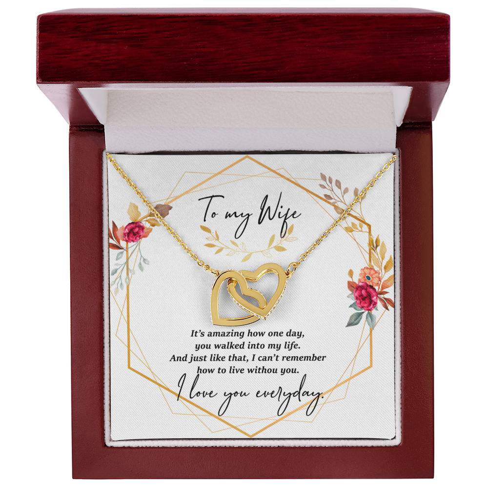 I Love You Everyday Interlocking Hearts Necklace