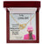To My Little Girl Interlocking Heart Necklace With Message Card Interlocking Hearts Necklace