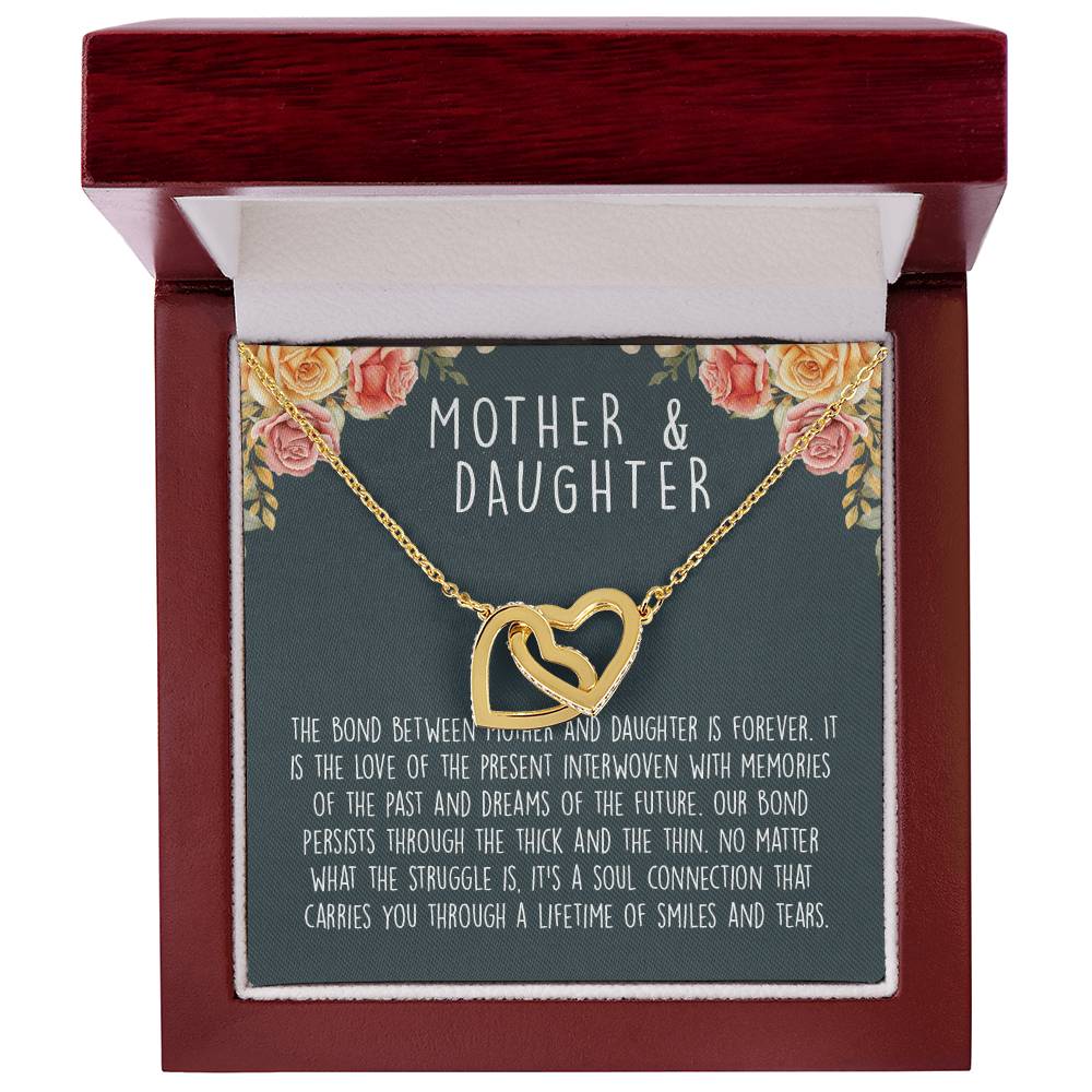 Mother Daughter Heart Necklace Interlocking Hearts Necklace