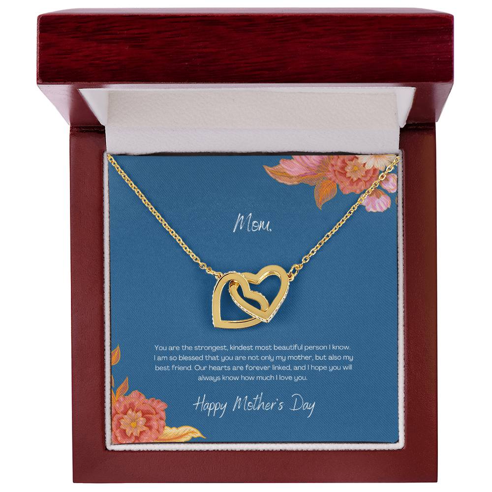 Two Hearts Mother'S Day - Blessed Interlocking Hearts Necklace