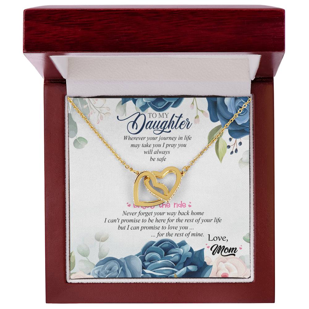 To My Daughter - Interlocking Hearts Necklace