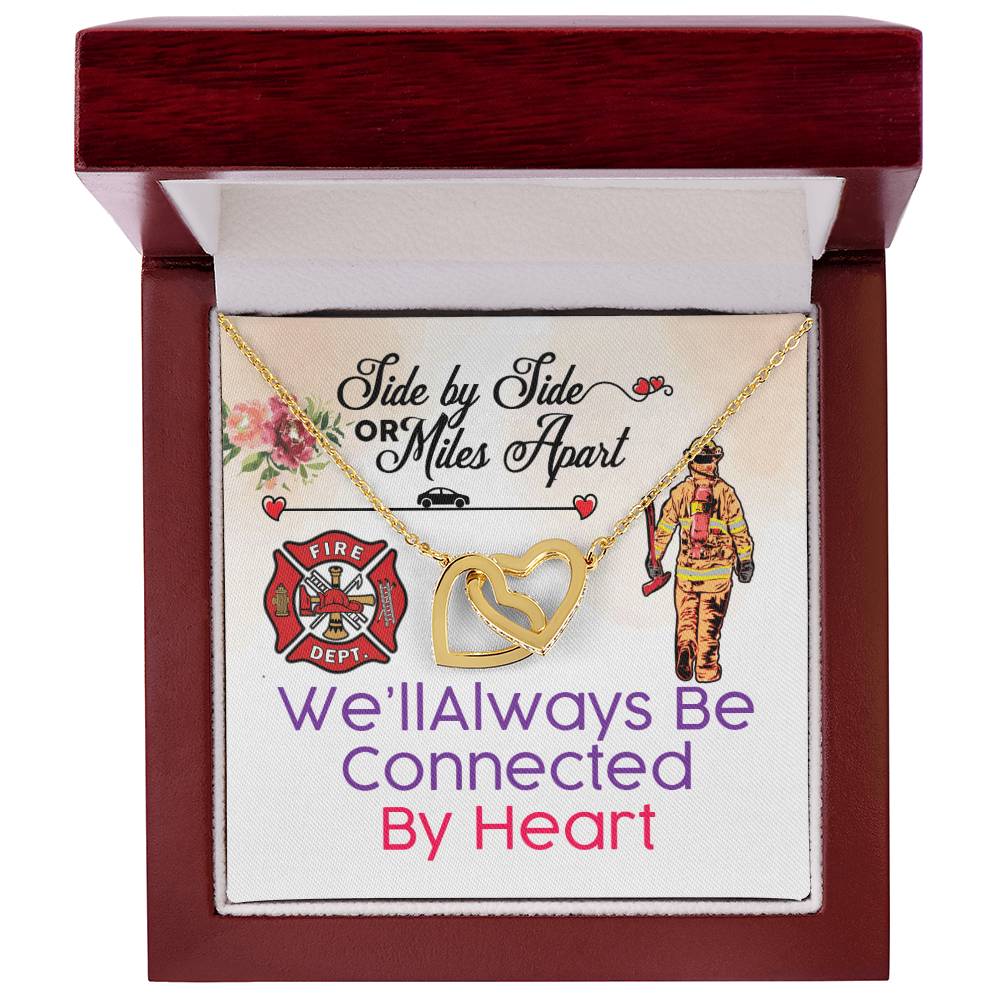 Firefighter'S Girlfriend- Interlocking Heart Necklace Interlocking Hearts Necklace