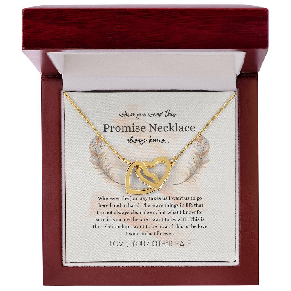 To My Beloved Promise Necklace Interlocking Hearts Necklace