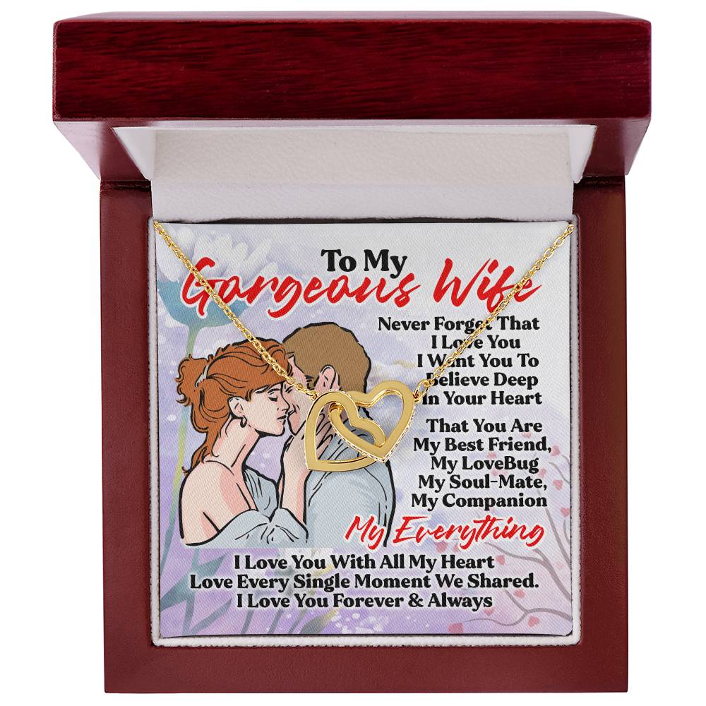 Gift For Wife - Interlocking Heart Necklace Interlocking Hearts Necklace