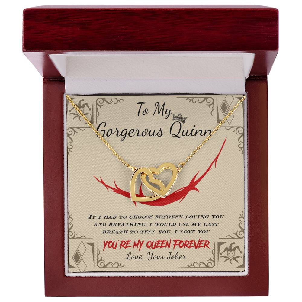To My Gorgerous Quinn Interlocking Hearts Necklace