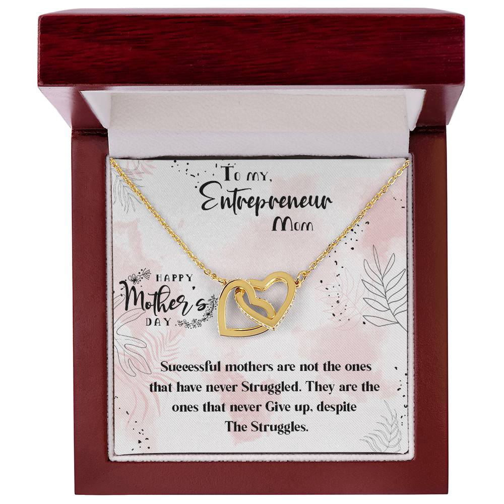 Necklace For Proud Entrpreneur Mom Interlocking Hearts Necklace