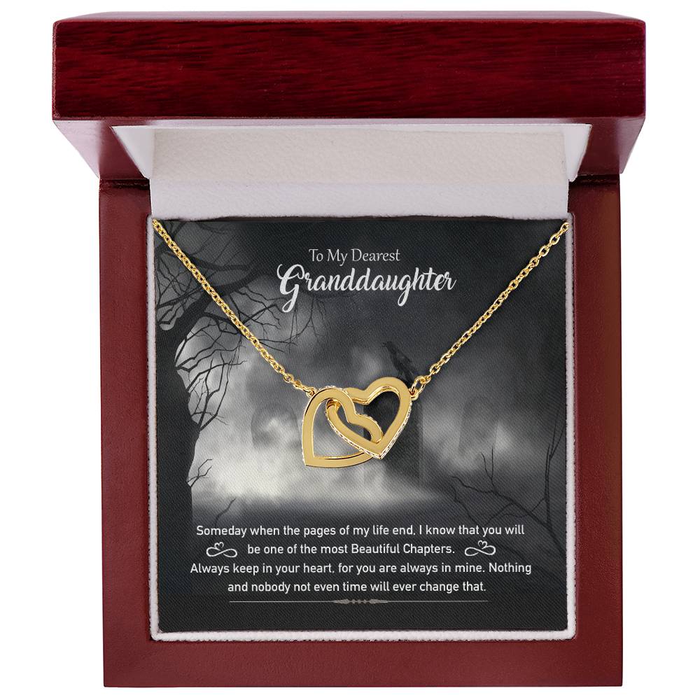 Necklace For Dearest Grand Daughter Interlocking Hearts Necklace