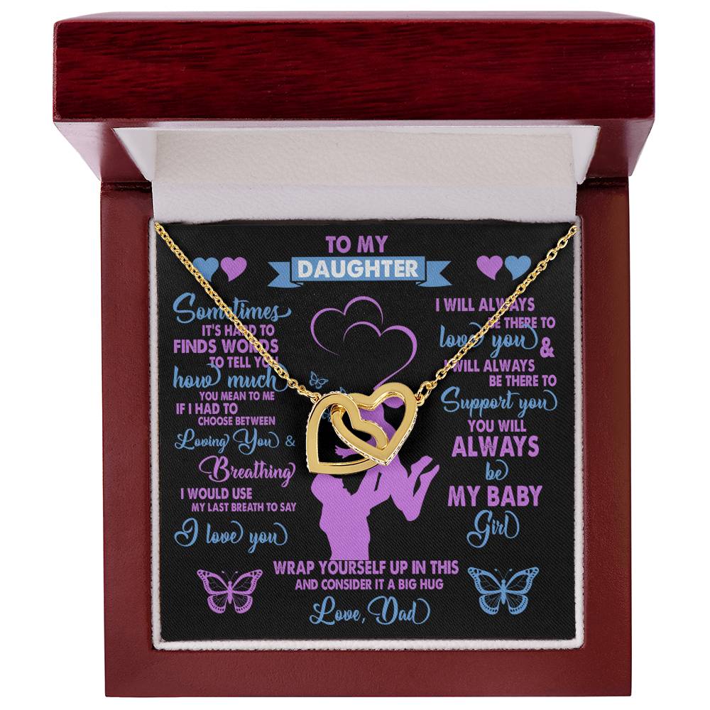 Gift For Daughter Interlocking Hearts Necklace