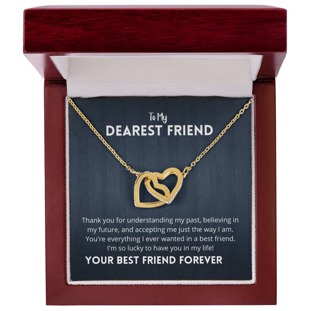 Thanks For Understanding My Past Necklace Interlocking Hearts Necklace