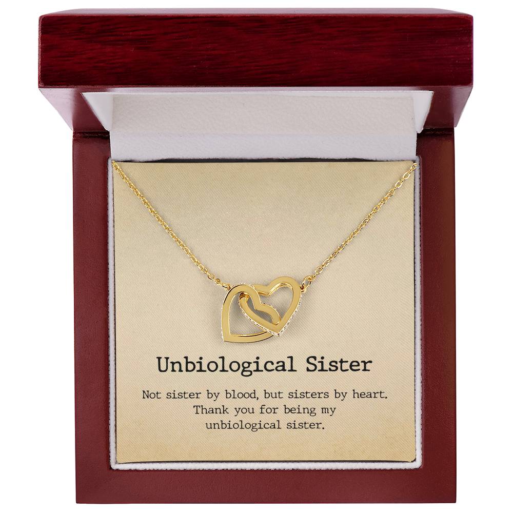 Unbiological Sister Interlocked Hearts Necklace Interlocking Hearts Necklace