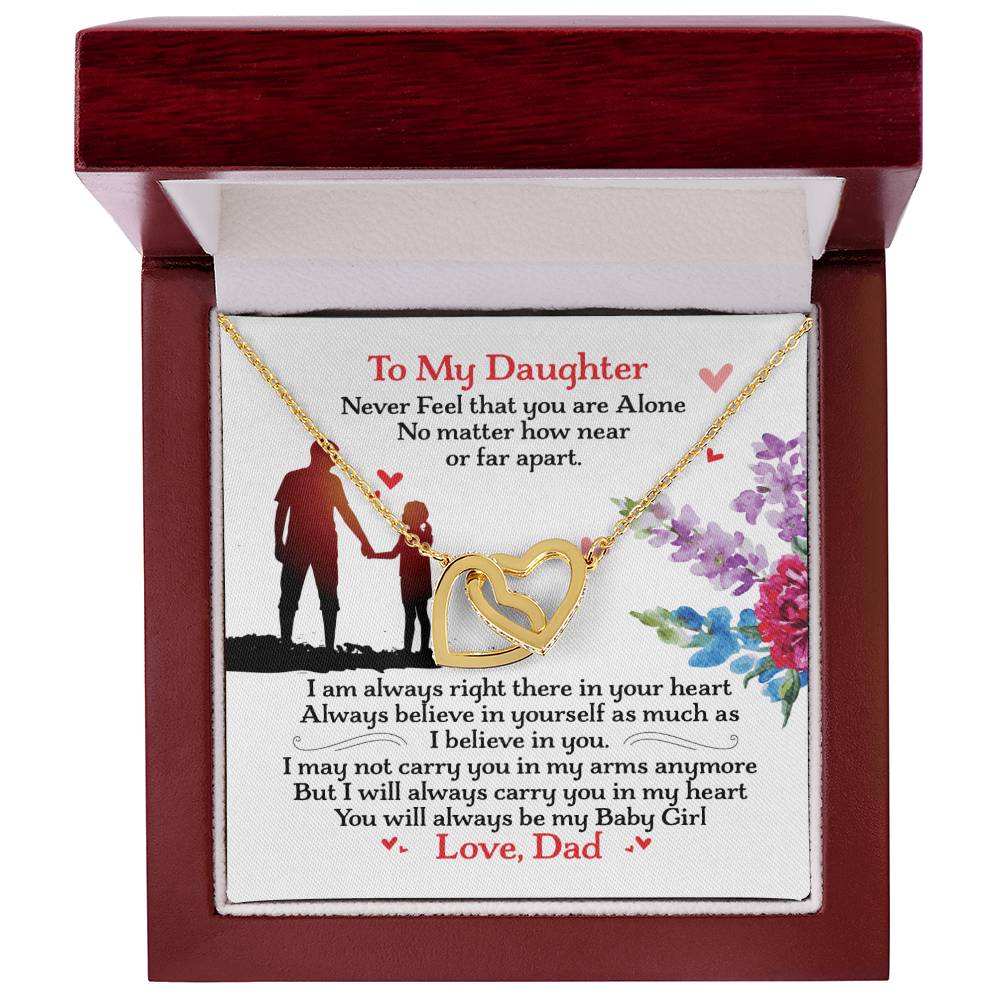 Gift For Daughter - Interlocking Heart Necklace Interlocking Hearts Necklace