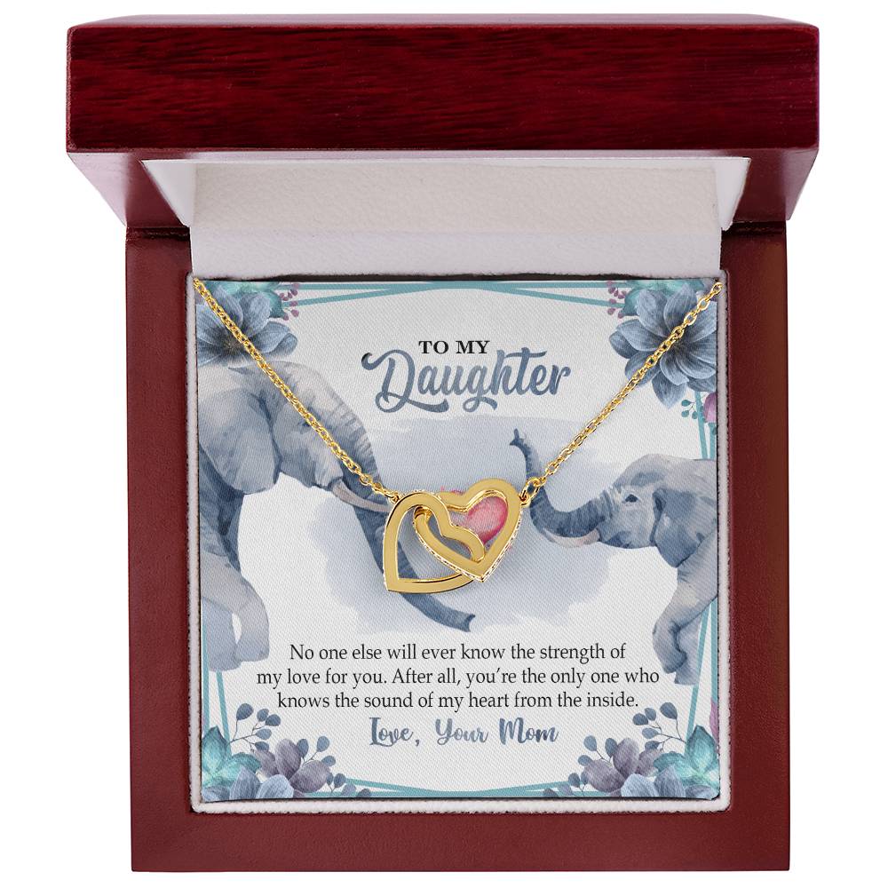 Interlocking Hearts To My Daughter No One Else Will Ever Know Interlocking Hearts Necklace