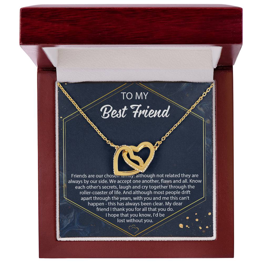 Best Friend Necklace Best Friend Necklace Personalize Bff Necklace Jewelry Best Friend Birthday Necklace Necklace Gift For Best Friend Interlocking Hearts Necklace