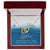 To My Mom Interlocking Hearts Necklace Message Card