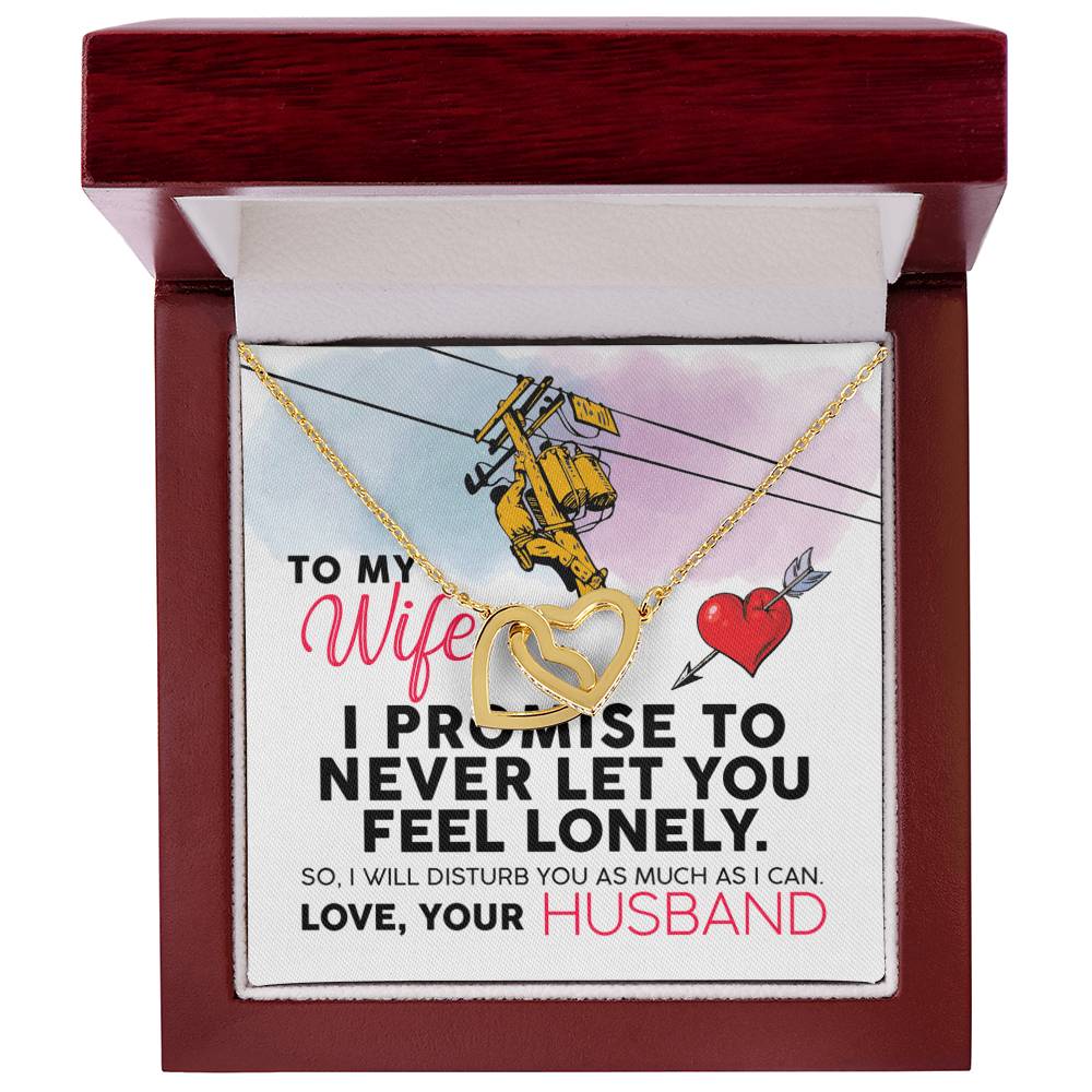 Lineman'S Wife - Interlocking Heart Necklace Interlocking Hearts Necklace