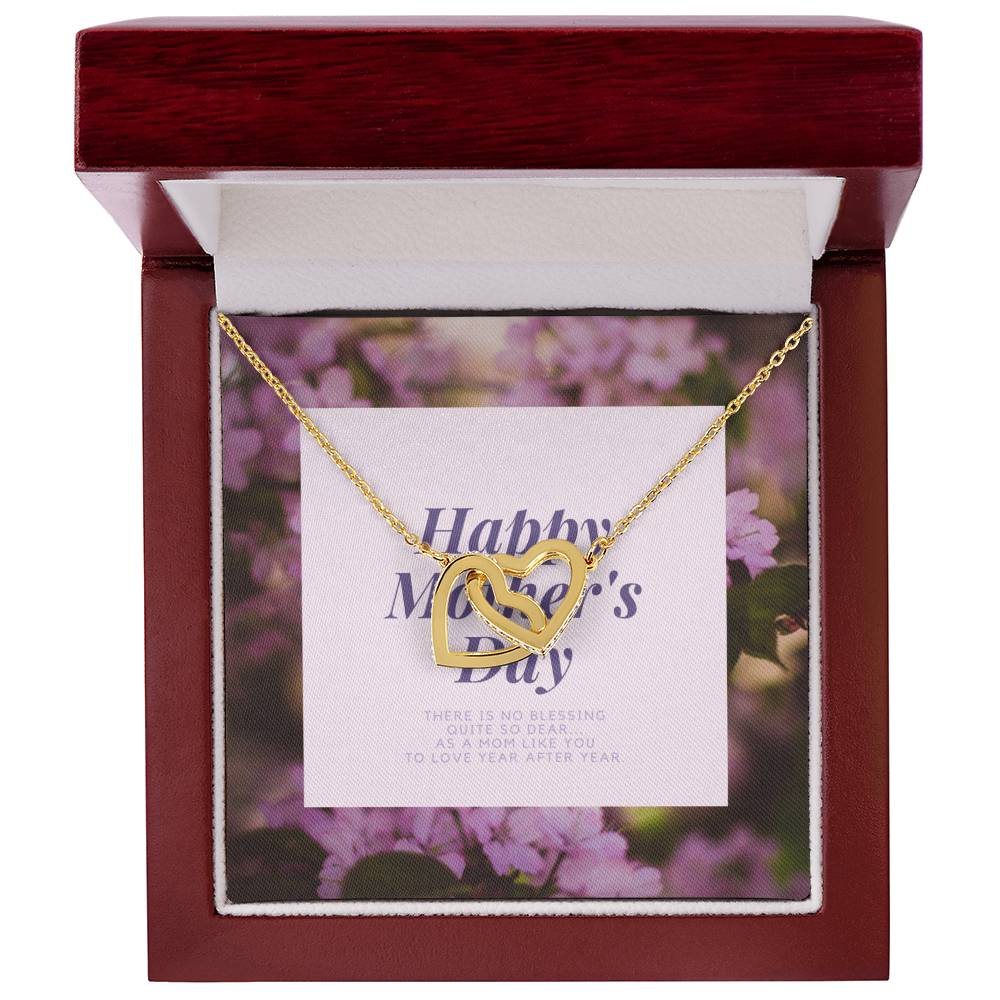 Interlocking Heart Necklace With A Message Card Interlocking Hearts Necklace