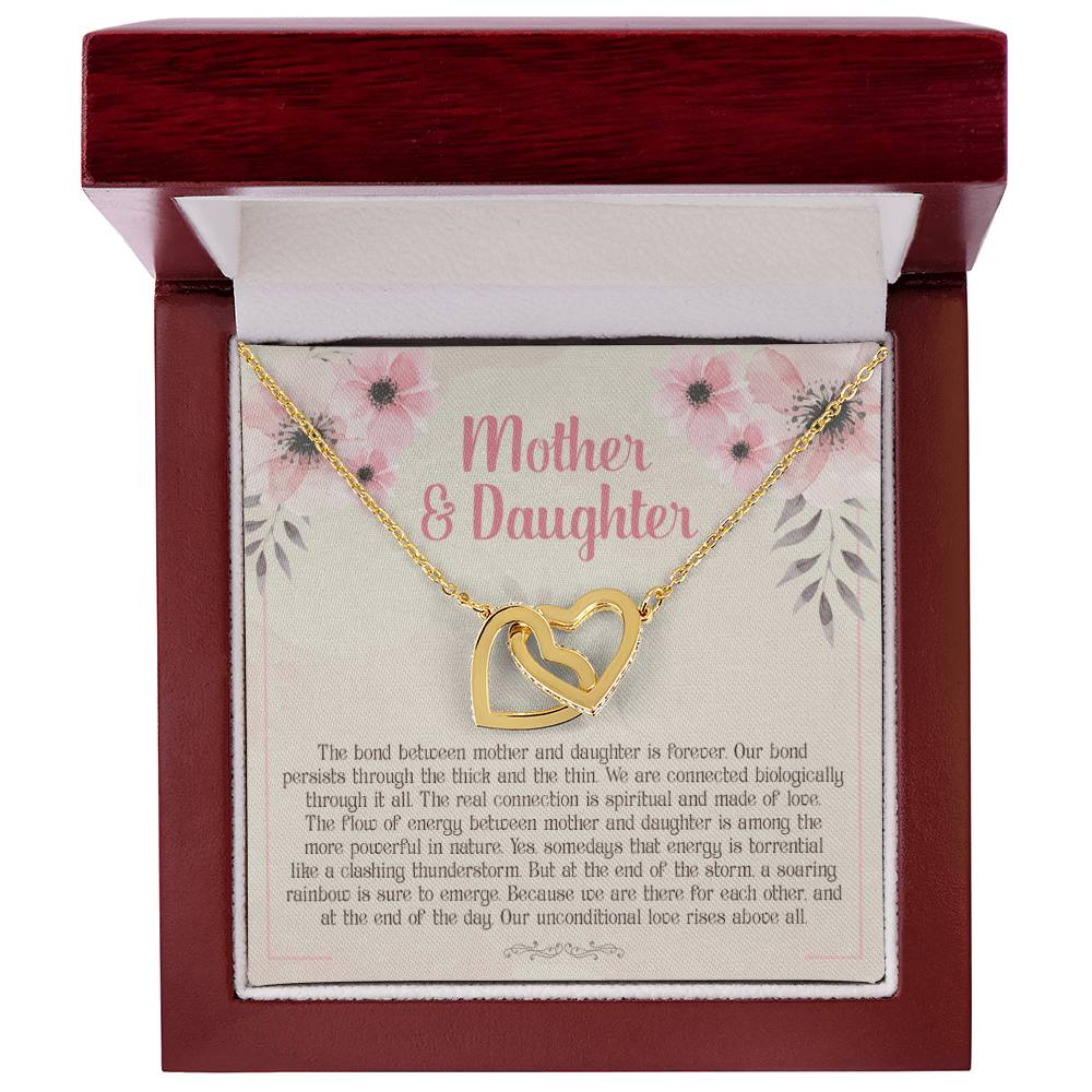 To My Daughter - Interlocking Hearts Necklace