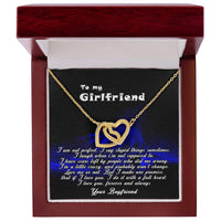 Queen Heart Necklace Gift For Girlfriend Interlocking Hearts Necklace
