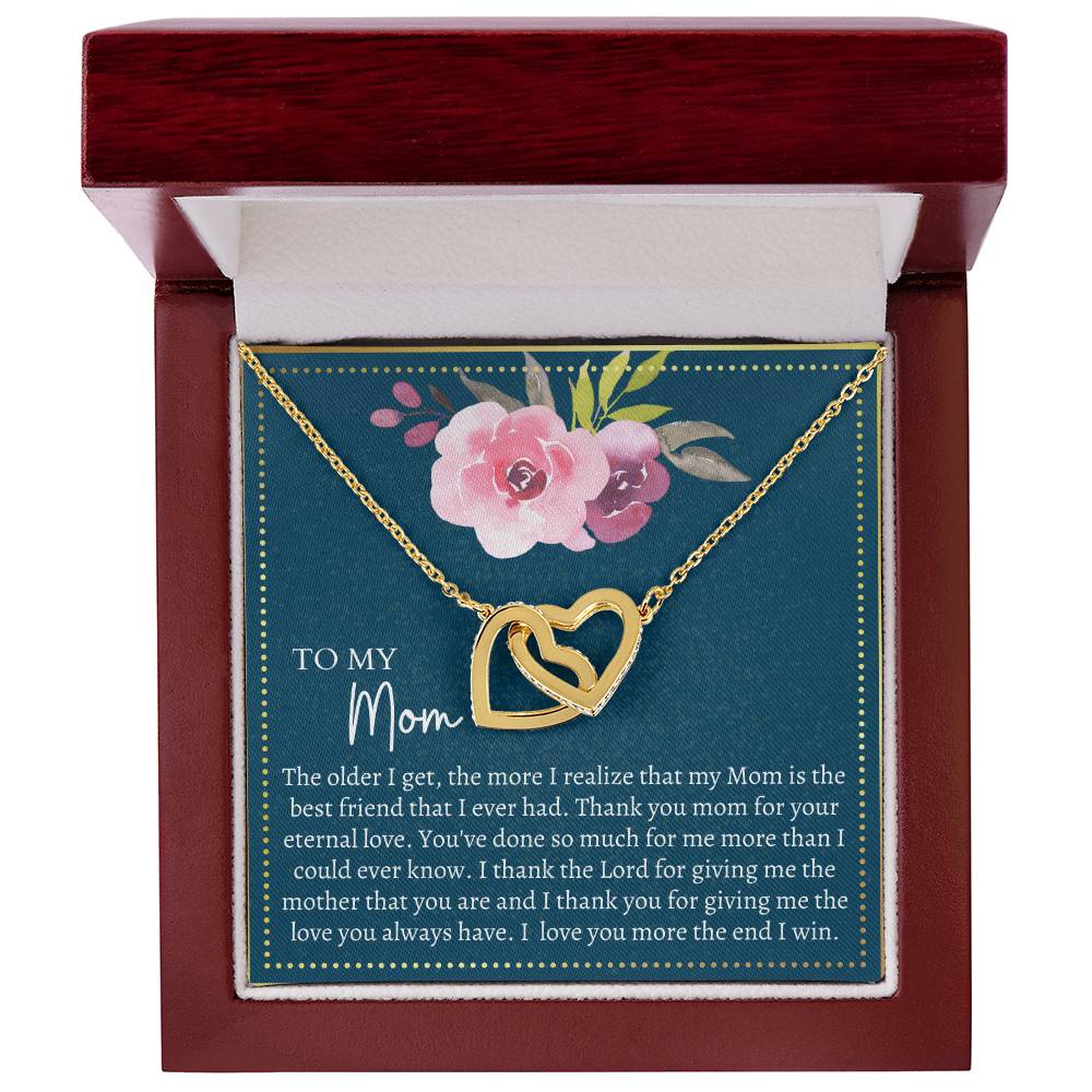 Gift For Mom Interlocking Hearts Necklace