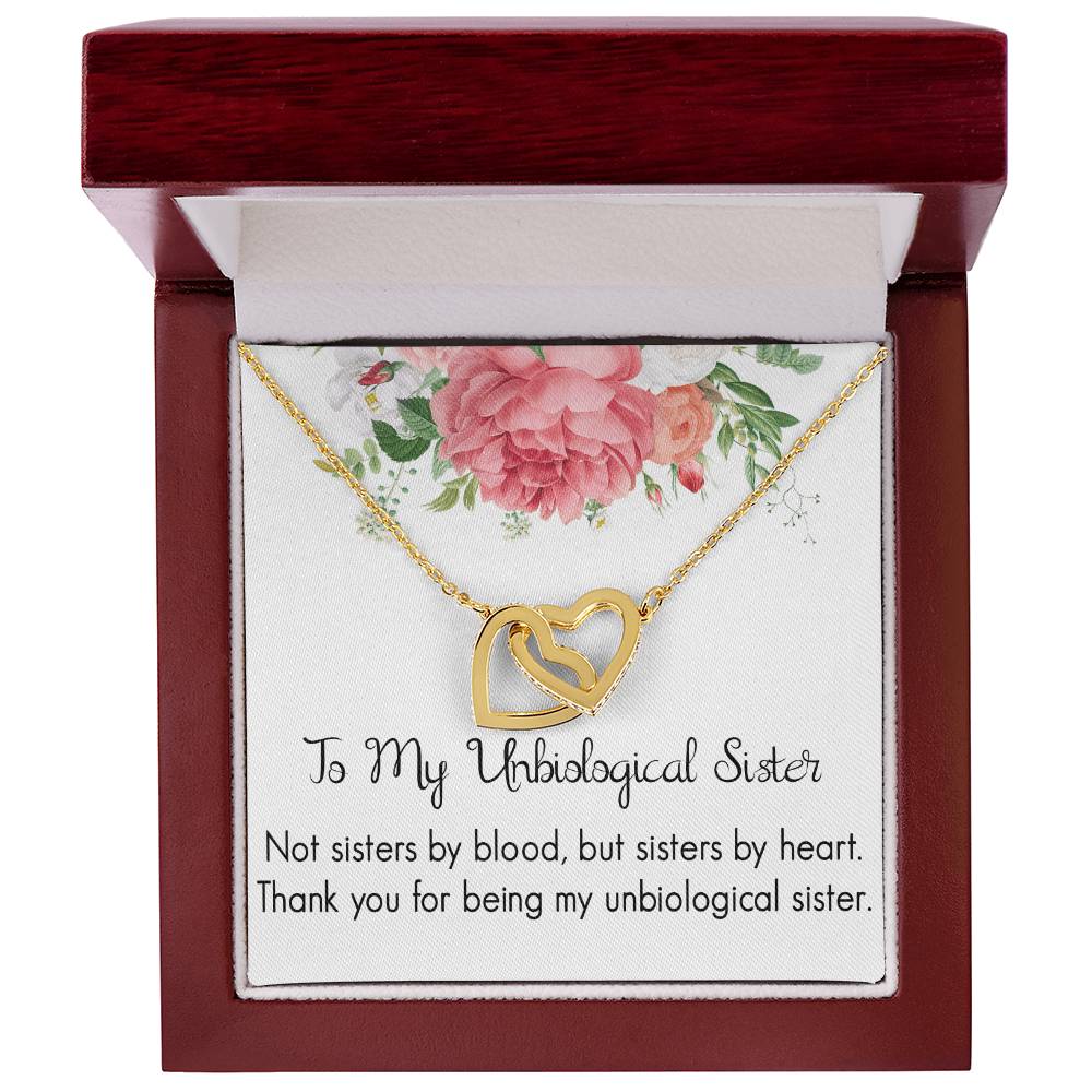 Unbiological Sister Interlocking Heart Necklace Interlocking Hearts Necklace