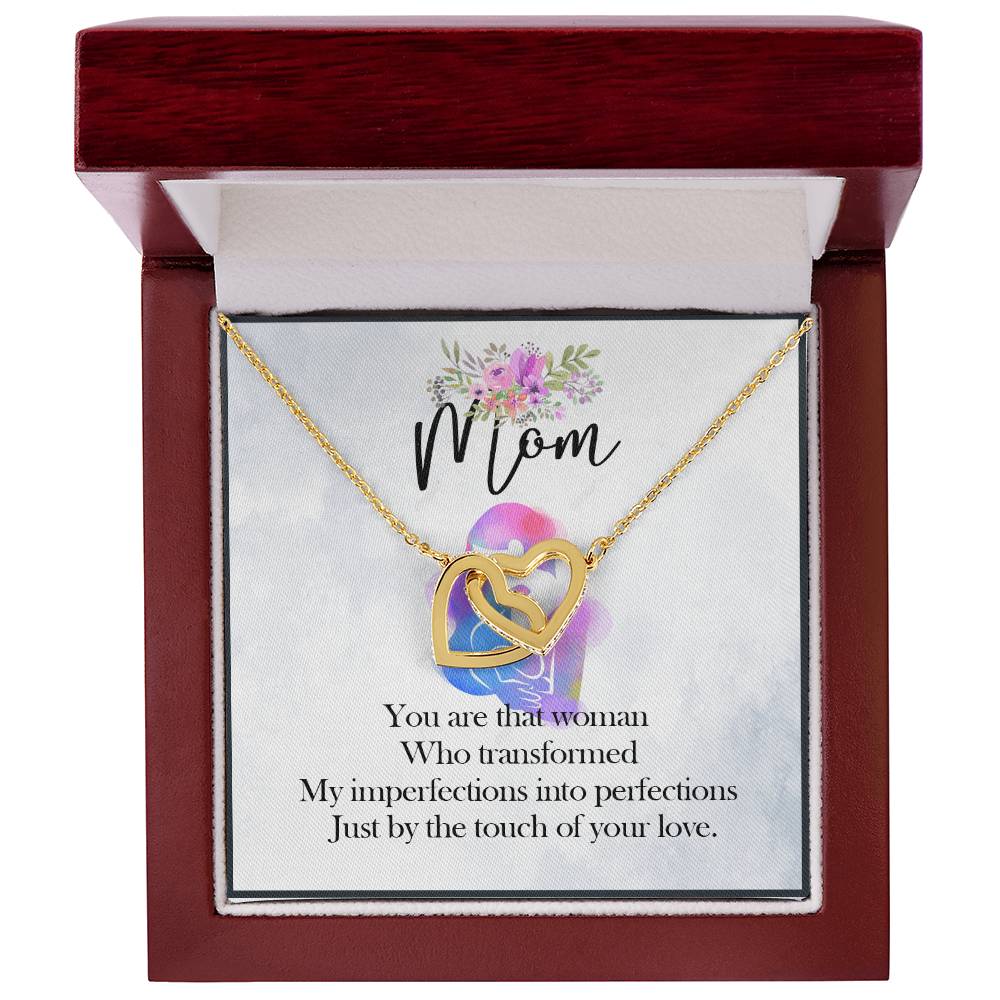 Gift For Mom - Birthday Gift For Mom Mothers Day Gift For Mom Gift For Mom Birthday Necklace For Mom Daughter To Mom Gift Interlocking Hearts Necklace