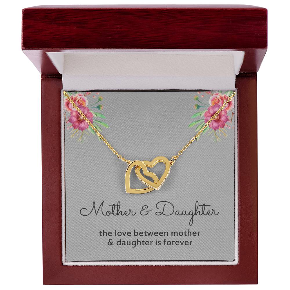 Mother And Daughter - Love Forever Interlocking Hearts Necklace