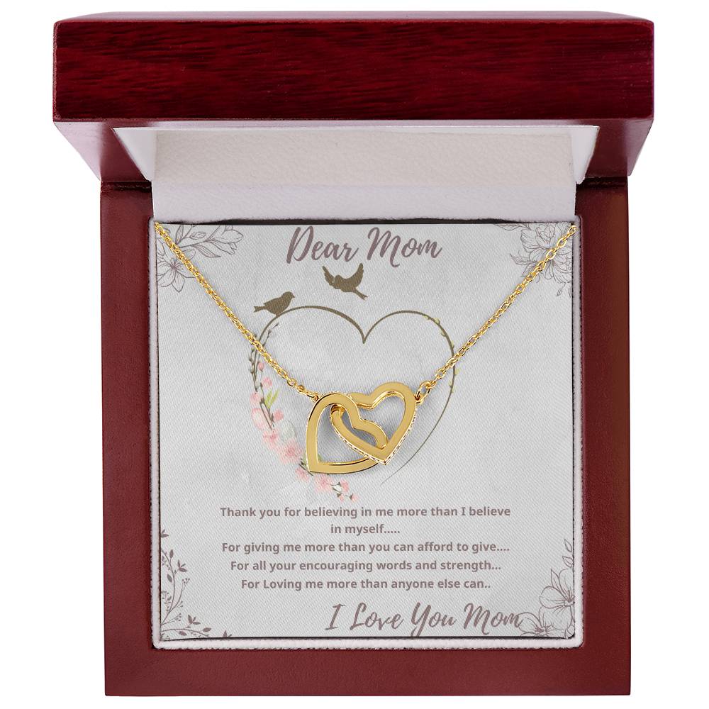 Gift For Mom - Gift For Mothers Day Interlocking Hearts Necklace