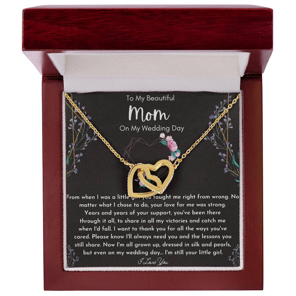 Mother Of The Bride Gift From Daughter Mother Of The Bride Necklace From Bride Eternity Necklace Mom Of Bride Gift To Mom From Bride Interlocking Hearts Necklace