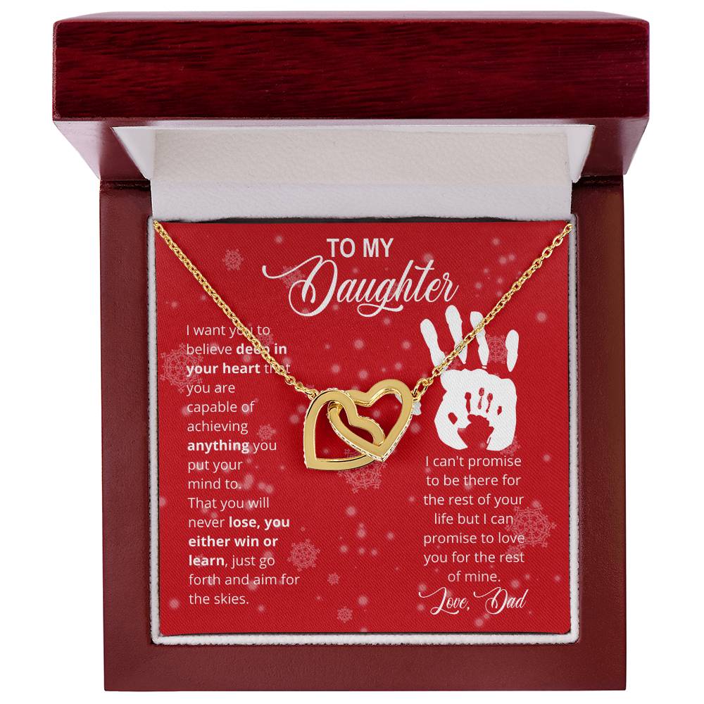 Christmas Gift For Daughter Interlocking Hearts Necklace