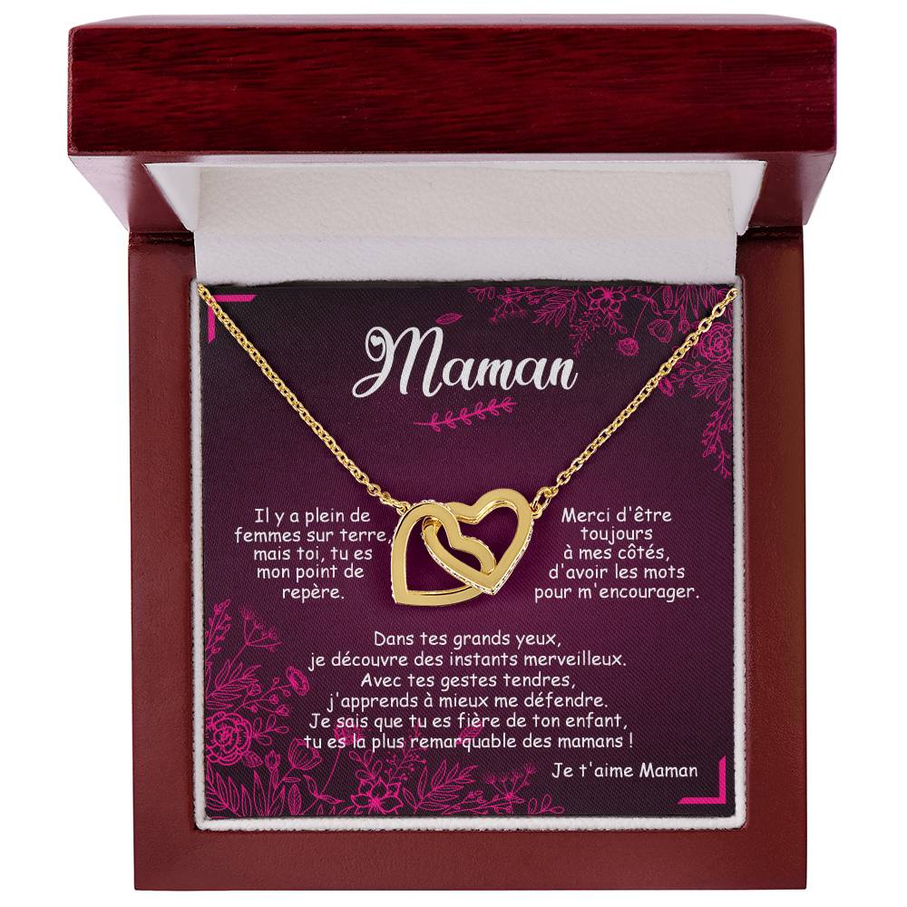 Maman Remarquable Cœurs Entrelacés Interlocking Hearts Necklace