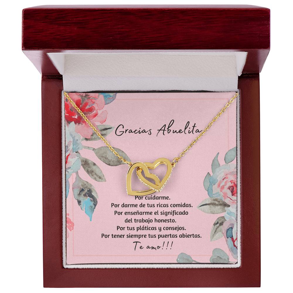 Gracias Abuelita Por Darme De Tus Ricas Comidas Interlocking Hearts Necklace
