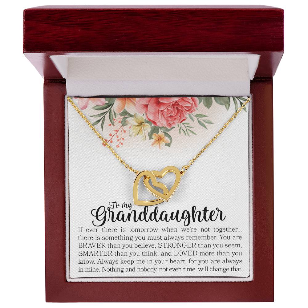 Infinity Love - To Granddaughter Interlocking Hearts Necklace