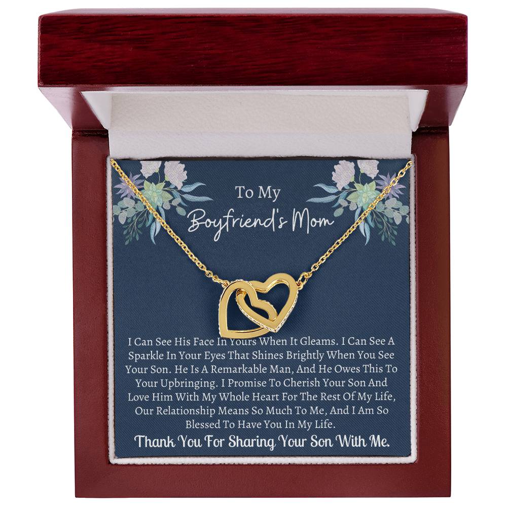 Boyfriend Mom Interlocking Hearts Necklace