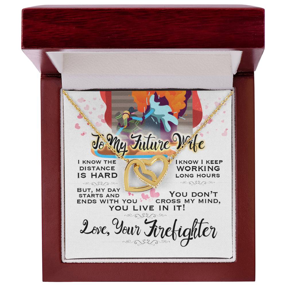 Firefighter'S Future Wife - Interlocking Heart Necklace Interlocking Hearts Necklace