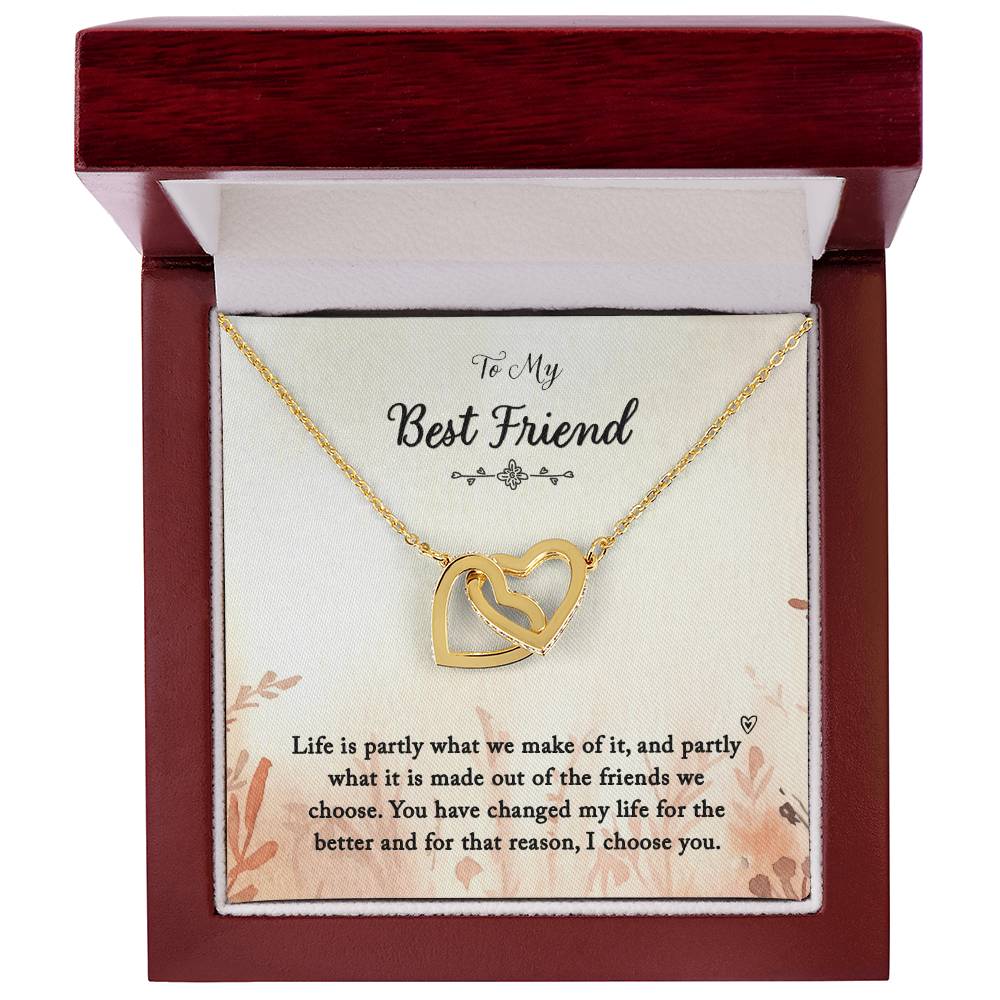 Interlocked Hearts Necklace For Best Friend Interlocking Hearts Necklace