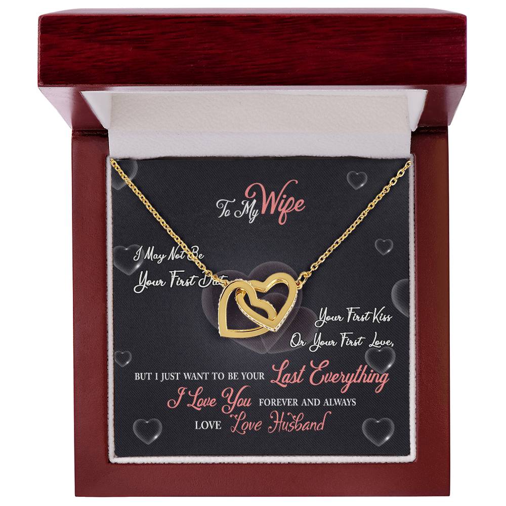To My Wife - I Love You Forever And Always - Interlocking Hearts Necklace