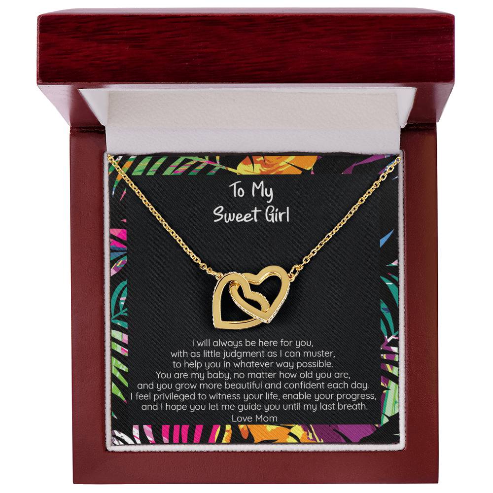 Gift Sweet Teen Girl - Locked Hearts Necklace Interlocking Hearts Necklace