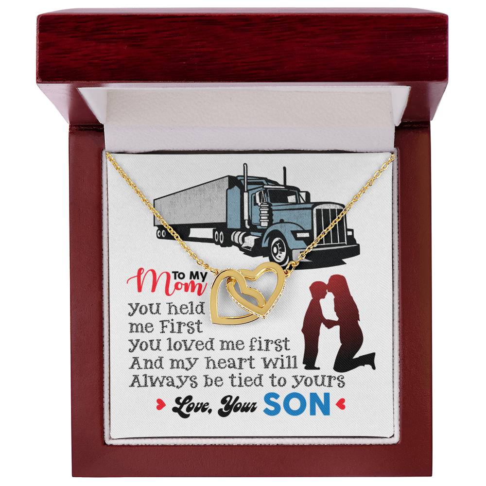 Trucker'S Mom - Interlocking Heart Necklace Interlocking Hearts Necklace