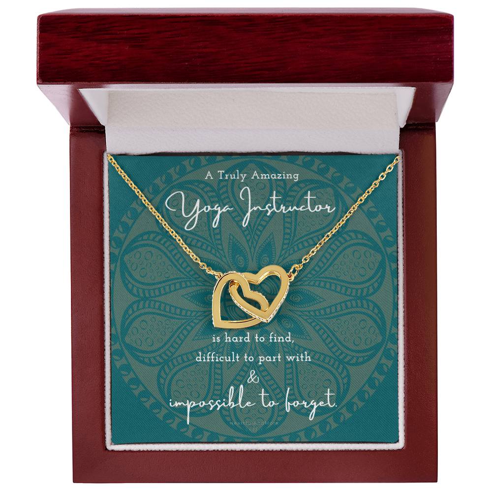Gift For Yoga Instructor Yoga Instructor Appreciation Gift A Truly Amazing Yoga Instructor Gift Interlocking Hearts Necklace