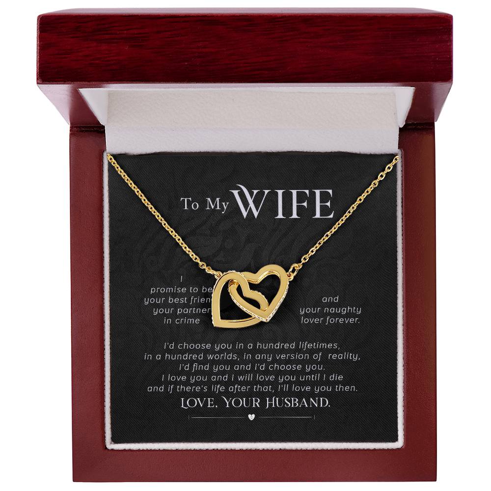 Interlocking Hearts Necklace Anniversary Gift For Wife Gift For Her From Husband Gift For Her Mothers Day Gift Valentines Day Gift Gifts For Wife Christmas Gift