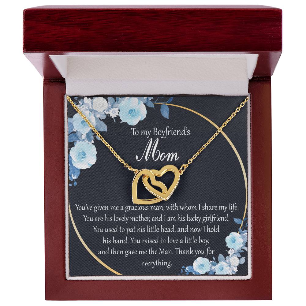 Interlocking Hearts To My Boyfriend’S Mom You’Ve Given Me A Gracious Man With Whom I Share My Life Interlocking Hearts Necklace